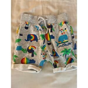 Next grey rainbow animal shorts size 12-18
